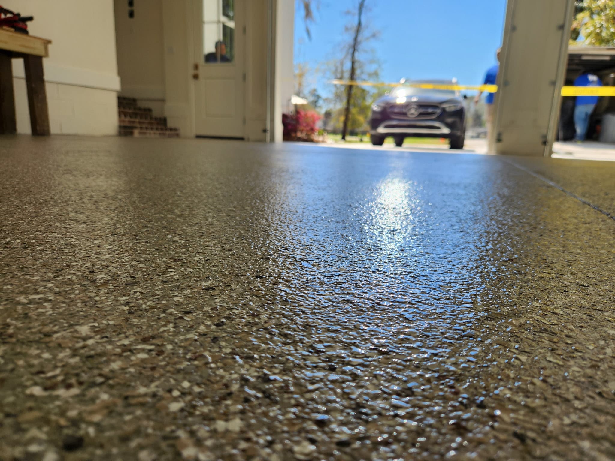 Professional concrete coating finish